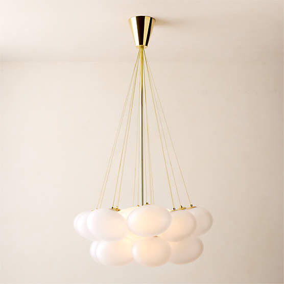 Corvina Unlacquered Polished Brass Chandelier