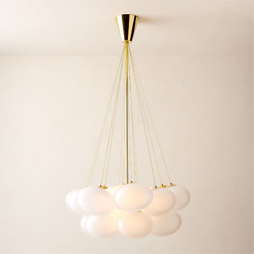 Corvina Unlacquered Polished Brass Chandelier