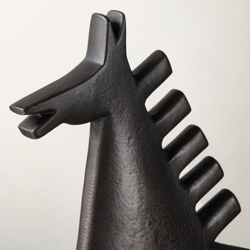 Corvo Black Cast Aluminum Stallion Sculpture By Ackerman - image 2 of 3