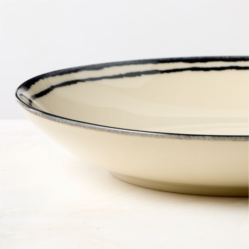 Corvo White and Black Patterned Pasta Bowl by Ackerman - image 2 of 5