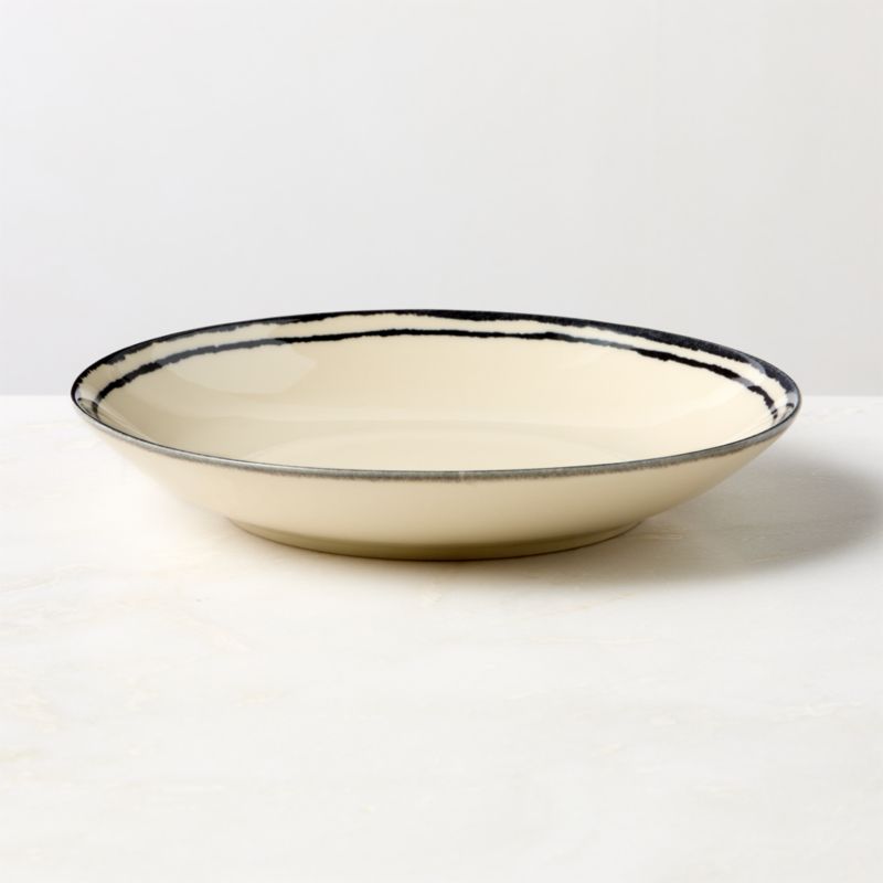 Corvo White and Black Patterned Pasta Bowl by Ackerman - image 0 of 5