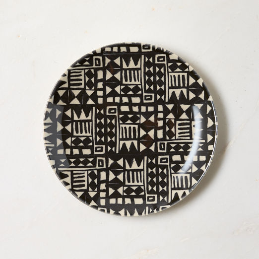 Corvo White and Black Patterned Salad Plate by Ackerman