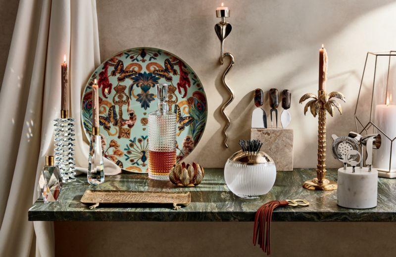Regal Monkeys Round Serving Tray by Matthew Williamson