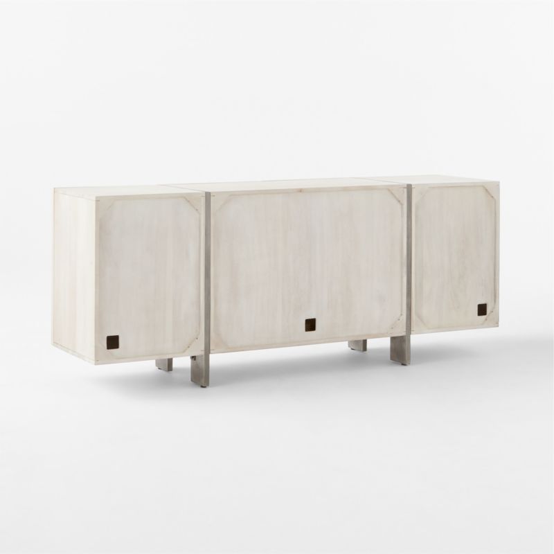 Costela 74" White Wash Acacia Wood Credenza - image 9 of 11