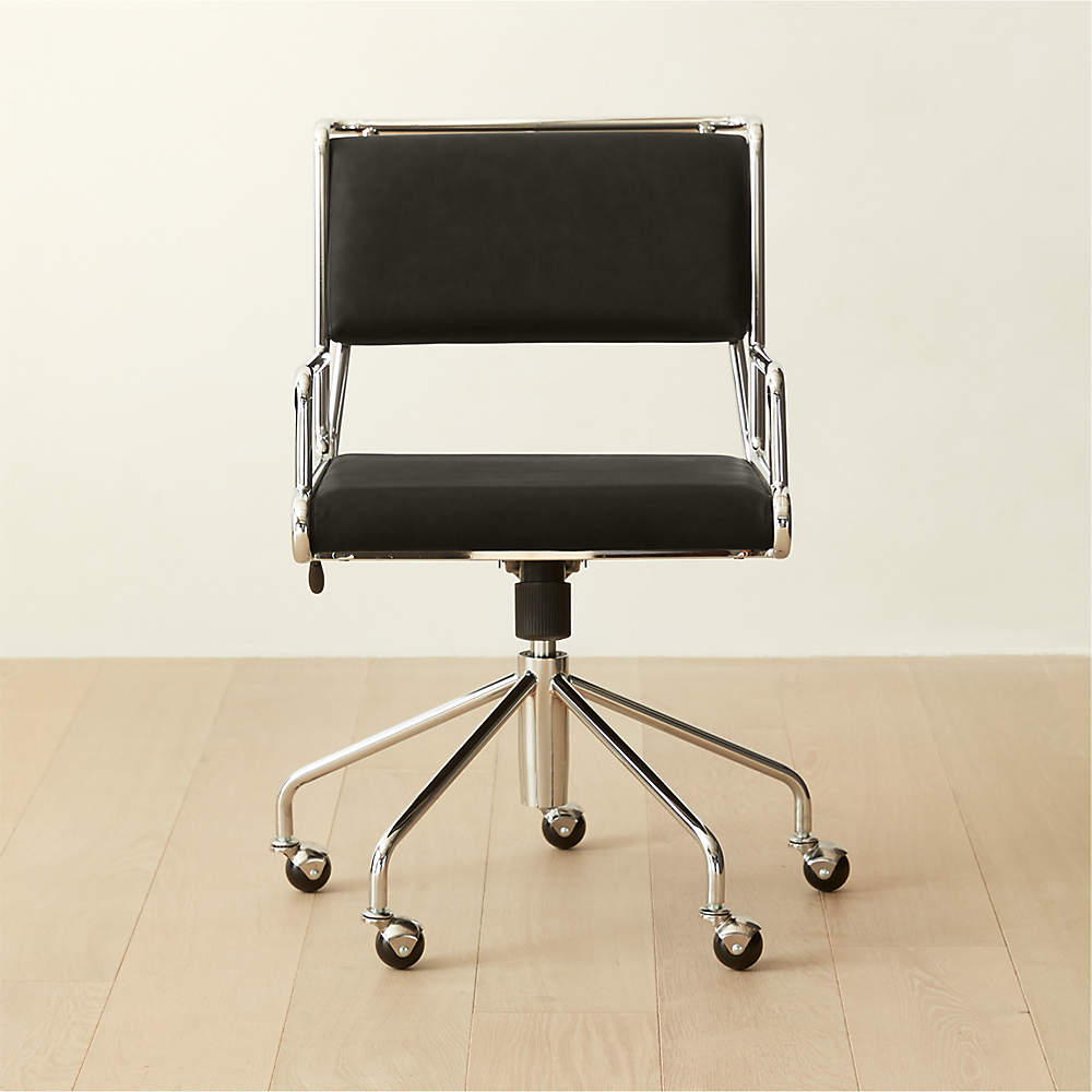 cb2 mad black executive chair