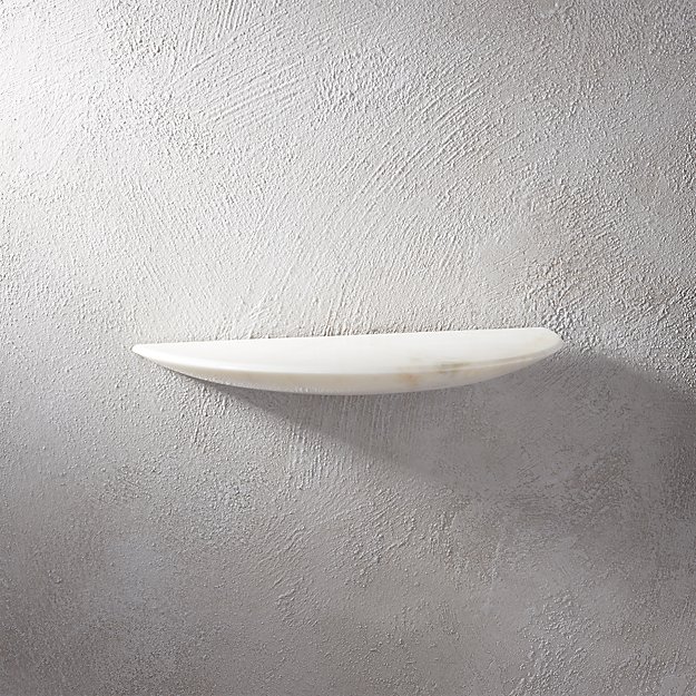 Shop COVE WHITE MARBLE SHELF from CB2 on Openhaus