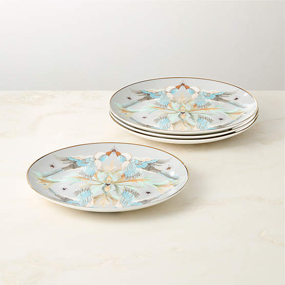 Covey Dove Appetizer Plates Set of 4