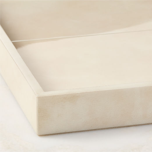 Cowley Square Ivory Vellum Decorative Tray 18"x18"
