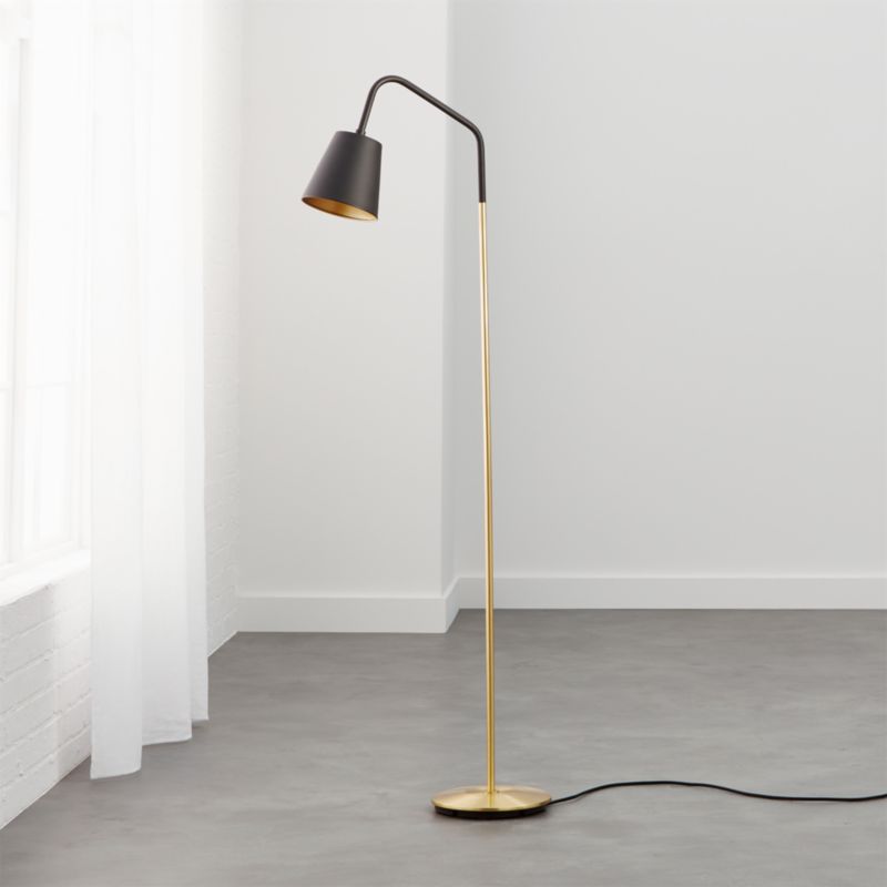 long shade floor lamp