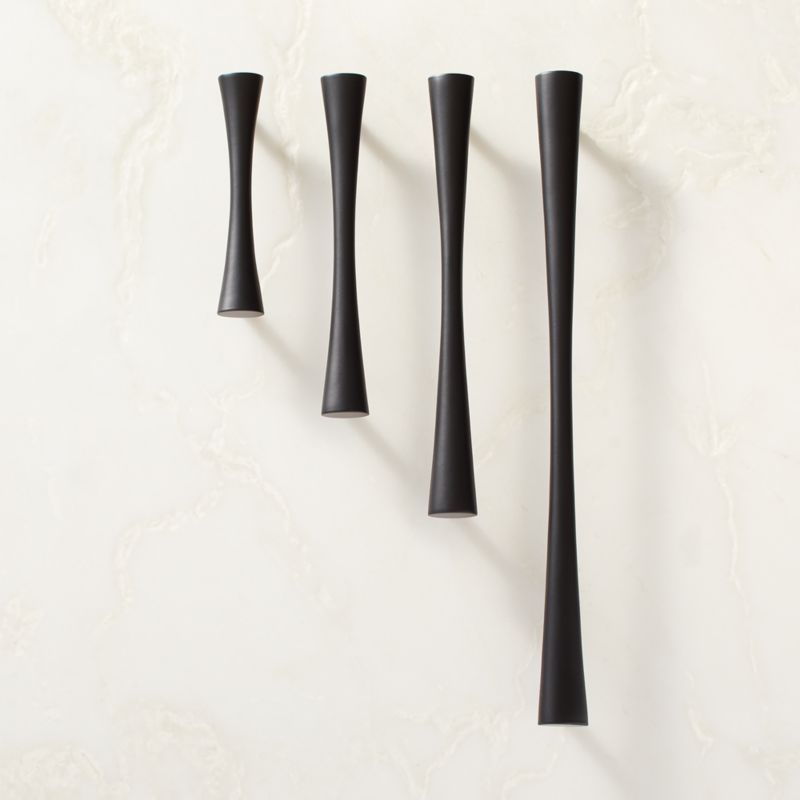 Cravat Matte Black Tapered Cabinet Handle 4" - image 1 of 5