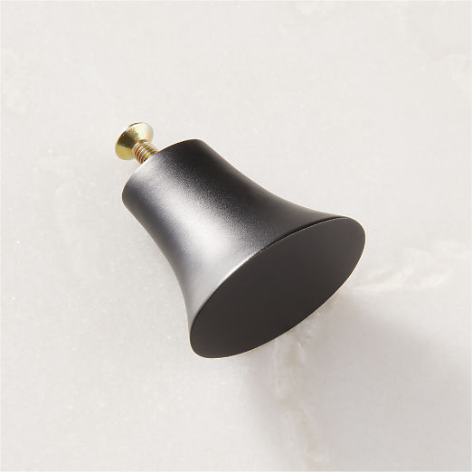 Cravat Matte Black Knob 1.25"