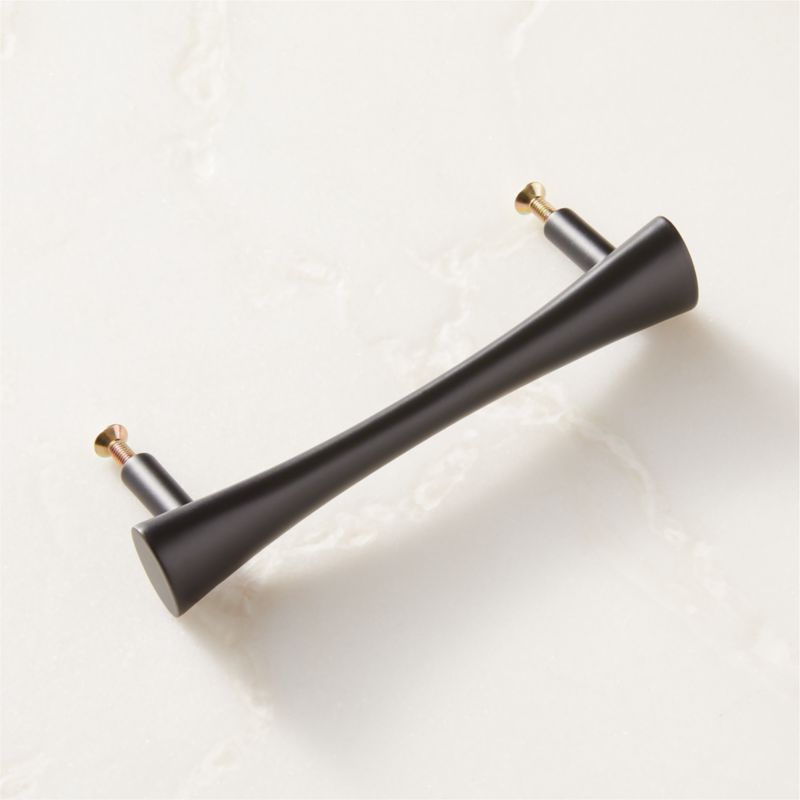 Cravat Matte Black Tapered Cabinet Handle 4