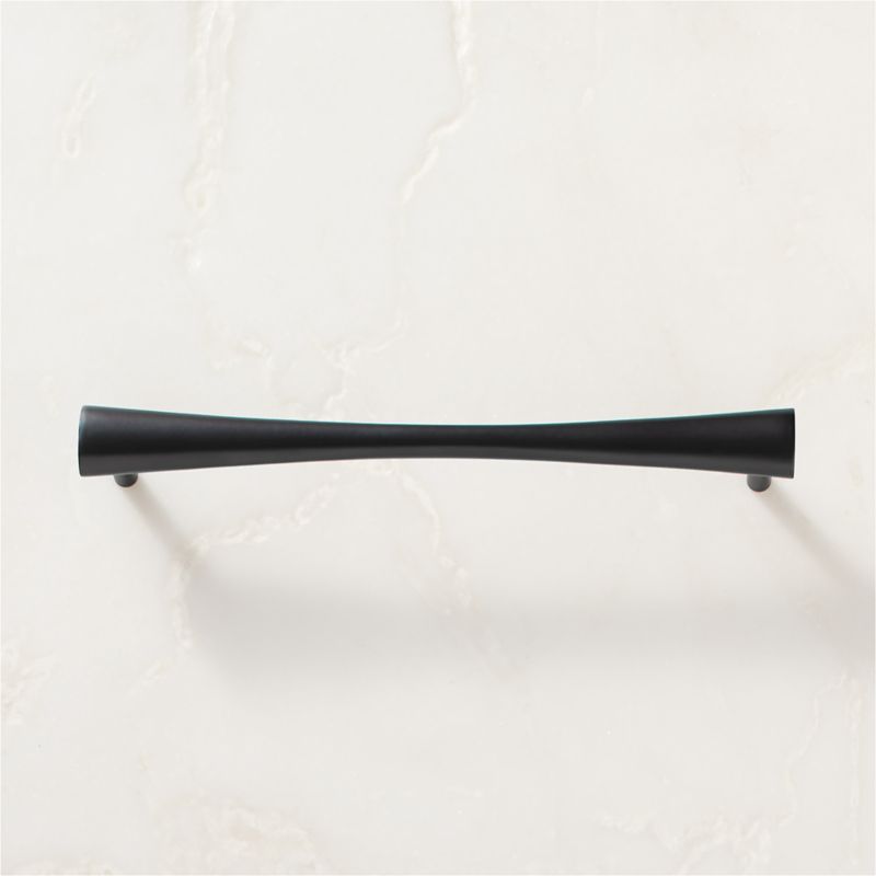 Cravat Matte Black Tapered Cabinet Handle 8" - image 2 of 5