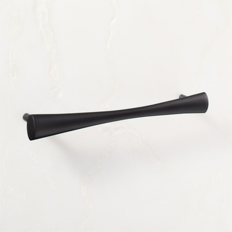 Cravat Matte Black Tapered Cabinet Handle 8" - image 0 of 5