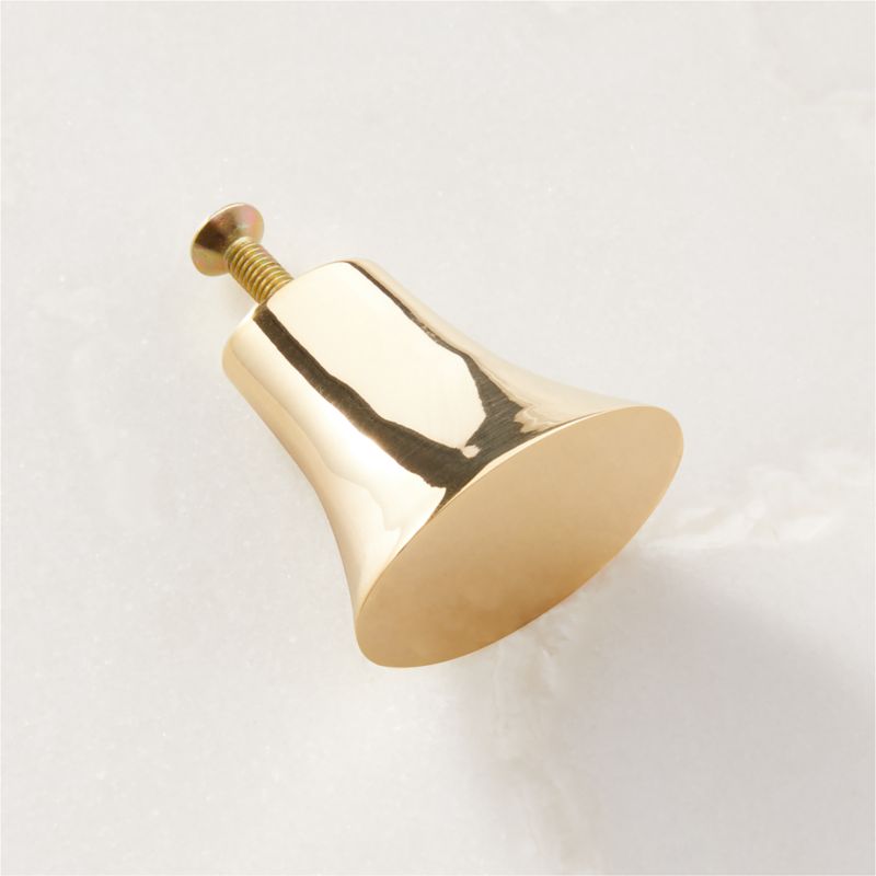 Cravat Polished Unlacquered Brass Knob 1.25" - image 2 of 4