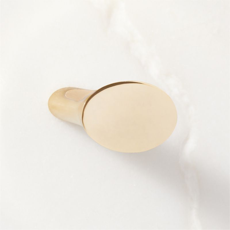 Viewing product image Cravat Polished Unlacquered Brass Cabinet Knob 1.25" - image 1 of 4