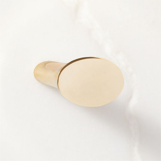 Cravat Polished Unlacquered Brass Knob 1.25"