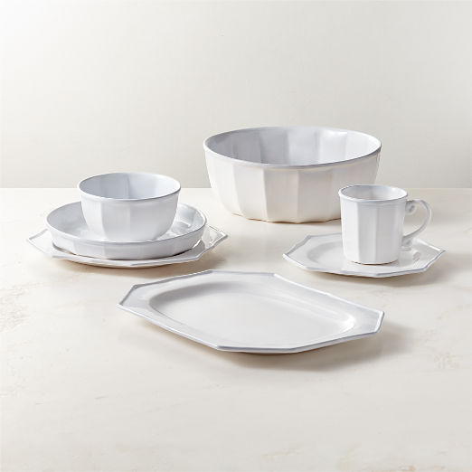 Cremieux White Ceramic Paneled Serving Bowl by goop