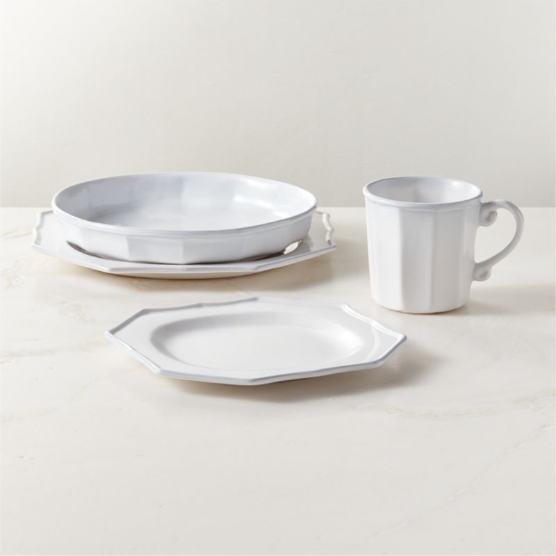 View Cremieux White Ceramic Dinnerware Set With Pasta Bowl by goop details