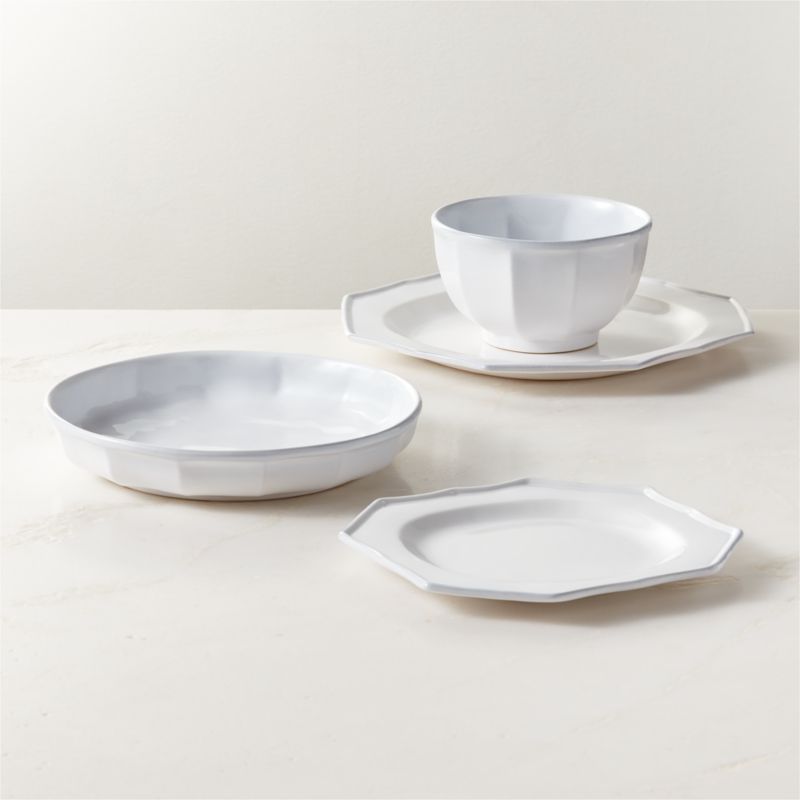 Viewing product image Cremieux White Ceramic Dinnerware Set With Soup Bowl by goop - image 1 of 5