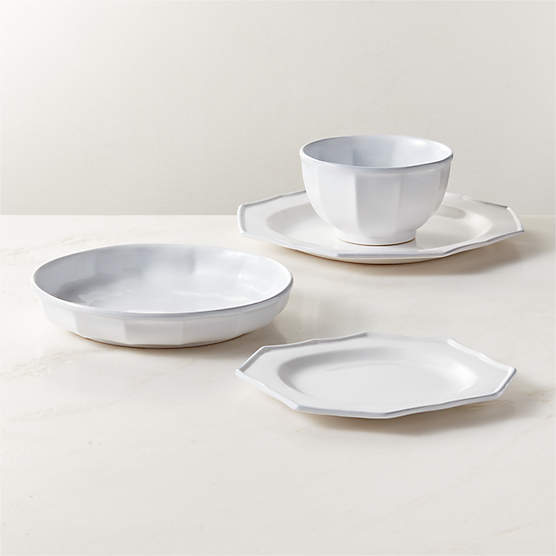 Cremieux White Ceramic Dinnerware Set With Soup Bowl by goop