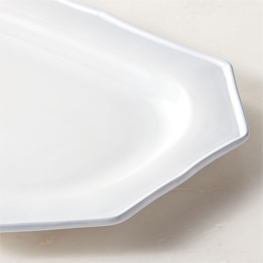 Cremieux White Ceramic Octagonal Serving Platter by goop