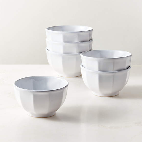 Cremieux White Ceramic Paneled Soup Bowl Set of 6 by goop