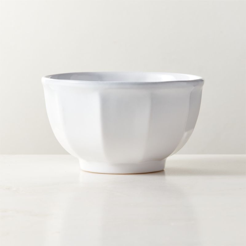 Viewing product image Cremieux White Ceramic Paneled Soup Bowl by goop - image 1 of 4