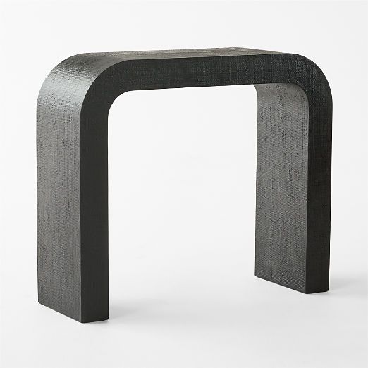 Crescent 36" Black Resin Console Table