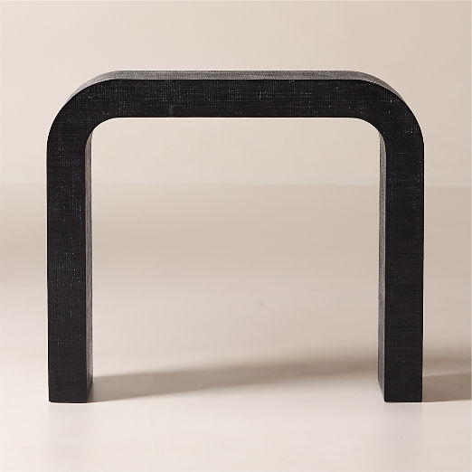 Crescent 36" Black Resin Console Table