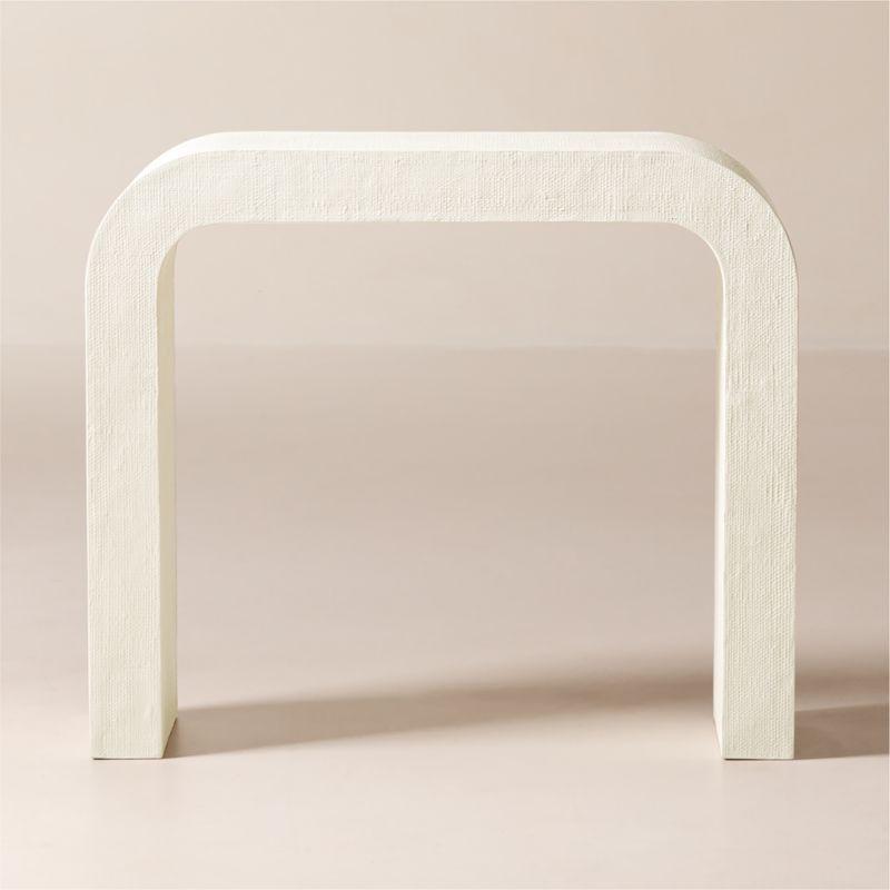 Viewing product image Crescent 36" Ivory Resin Console Table - image 1 of 4