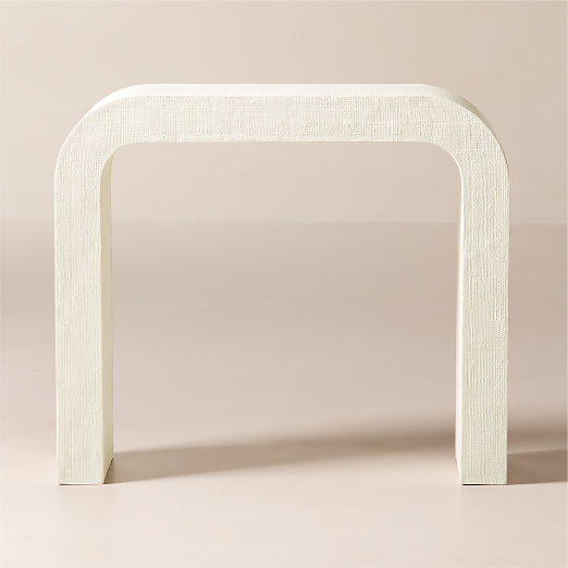 Crescent 36" Ivory Resin Console Table