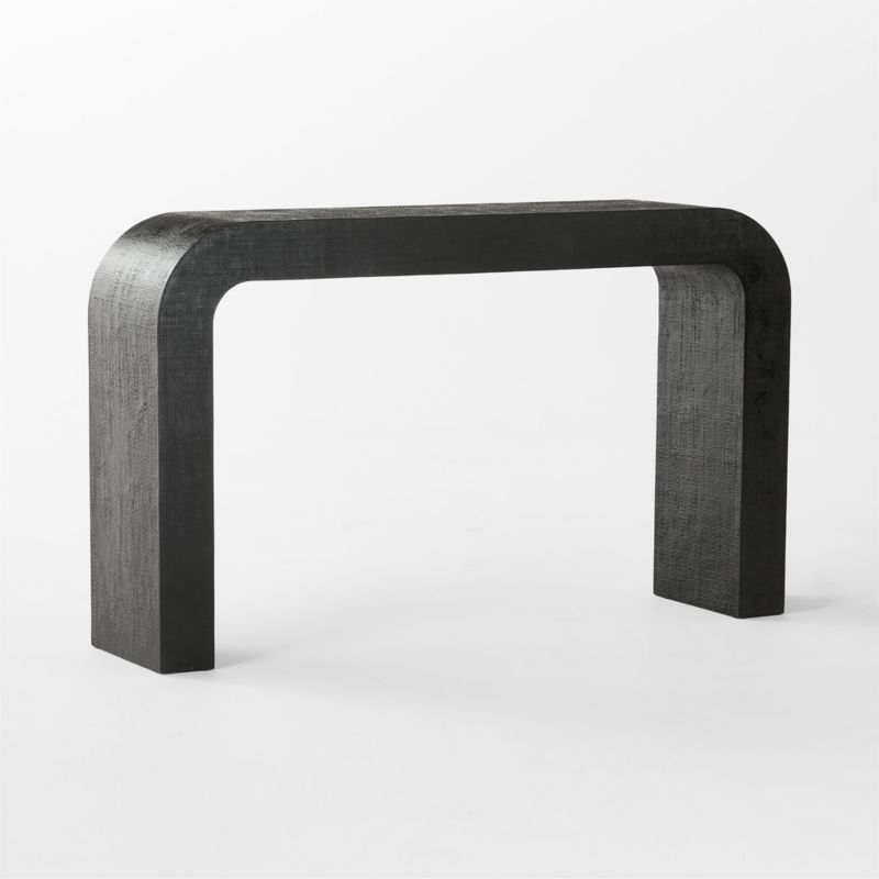 Crescent 52" Black Resin Console Table - image 1 of 4