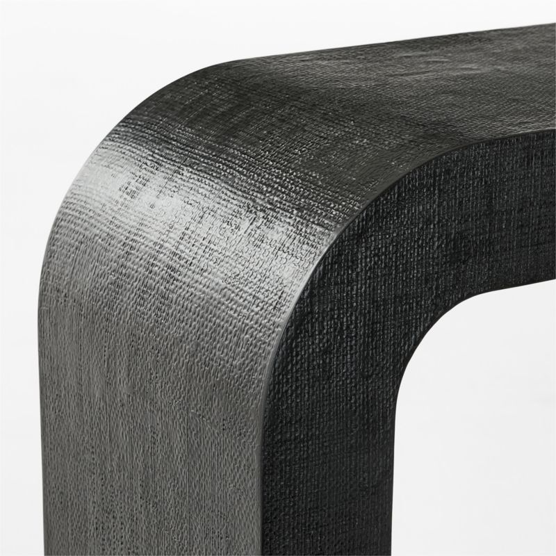 Crescent 52" Black Resin Console Table - image 3 of 4