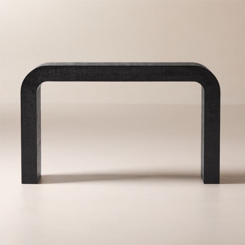 Crescent 52" Black Resin Console Table - image 0 of 4