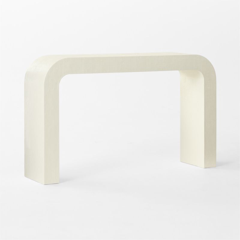 Crescent 52" Ivory Resin Console Table - image 1 of 4