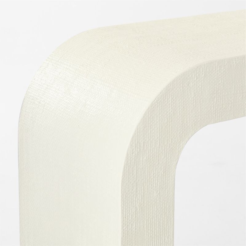 Crescent 52" Ivory Resin Console Table - image 3 of 4