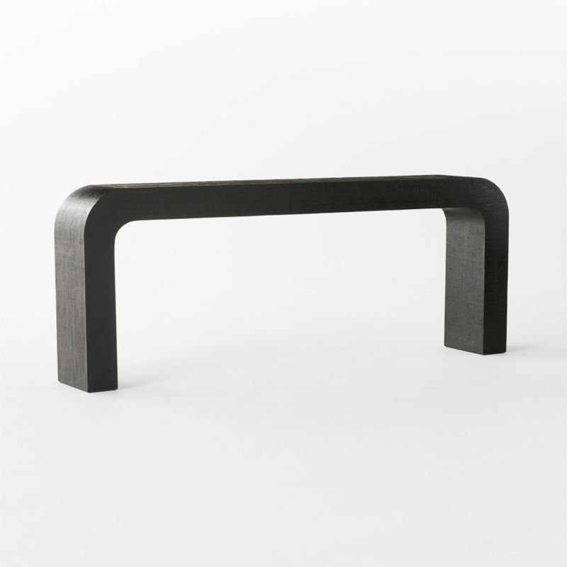 Crescent 80" Black Resin Console Table - image 4 of 7