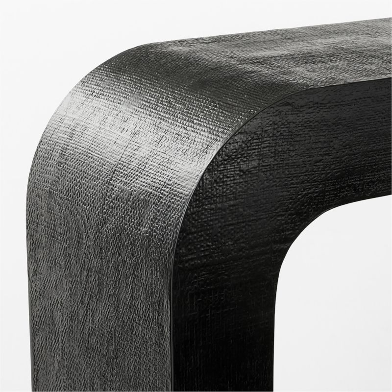 Crescent 80" Black Resin Console Table - image 6 of 7