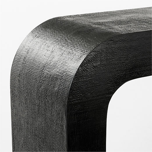 Crescent 80" Black Resin Console Table