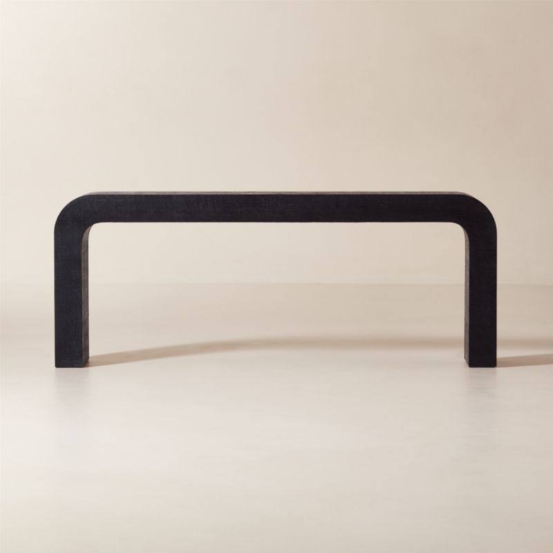 Crescent 80" Black Resin Console Table - image 0 of 7