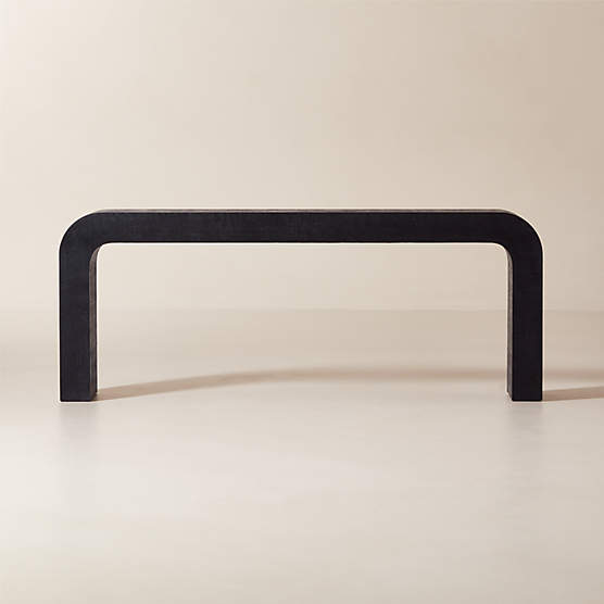 Crescent 80" Black Resin Console Table