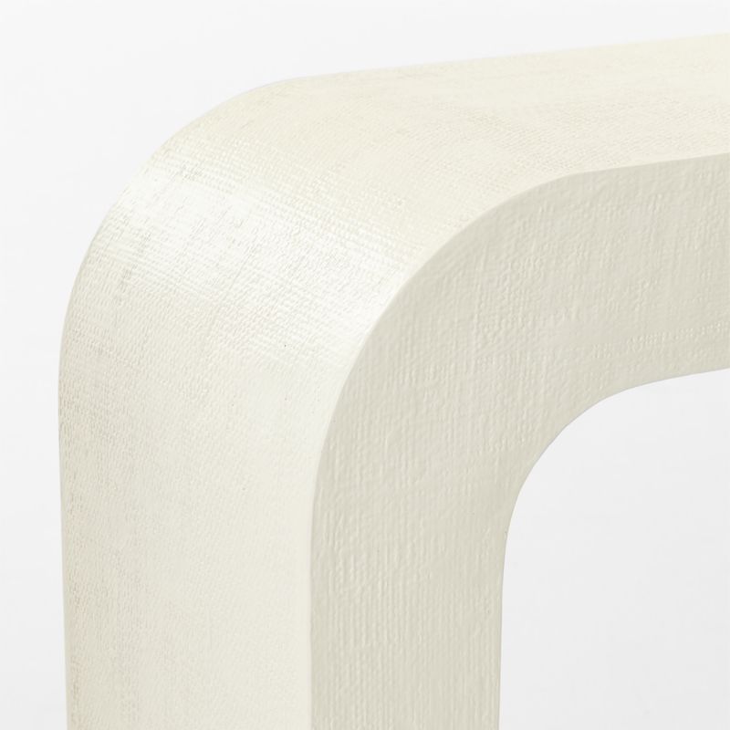 Crescent 80" Ivory Resin Console Table - image 3 of 4