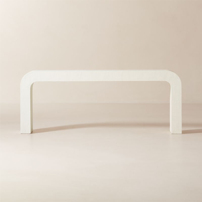 Crescent 80" Ivory Resin Console Table - image 0 of 4