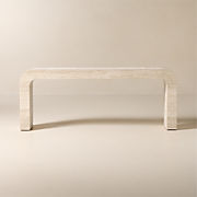 Costela 74" White Wash Acacia Wood Credenza