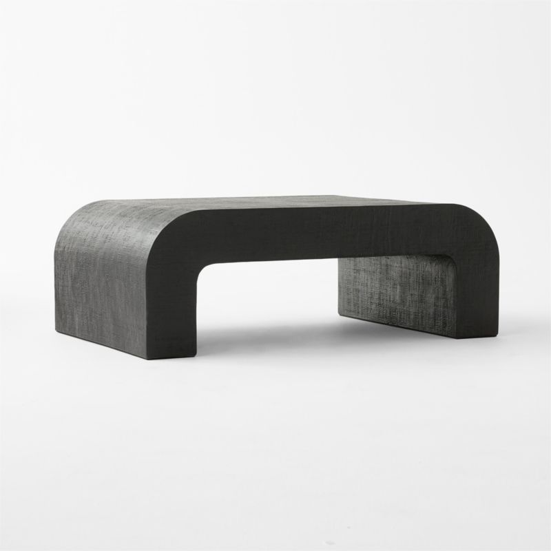 Crescent 46" Square Black Resin Coffee Table - image 1 of 4