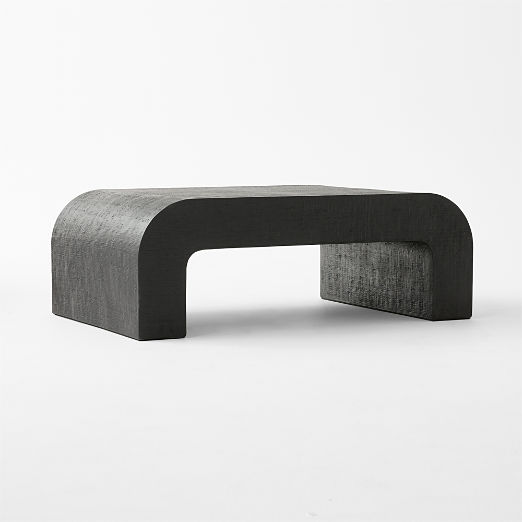 Crescent 46" Square Black Resin Coffee Table