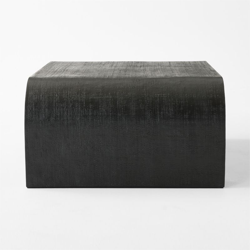 Crescent 46" Square Black Resin Coffee Table - image 2 of 4