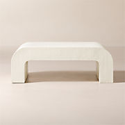 Crescent 46" Square Black Resin Coffee Table