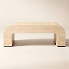 Estelle 66" Oval White Resin Coffee Table